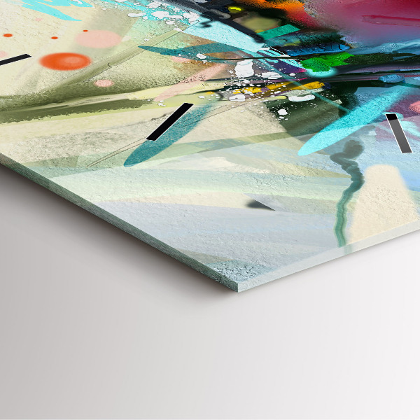 Ceas pătrat de perete din sticlă Rânduri de condimente