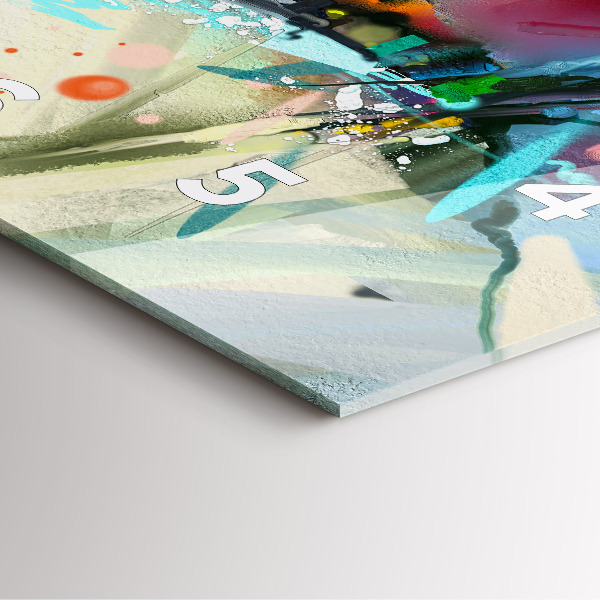 Ceas pătrat de perete din sticlă Rânduri de condimente