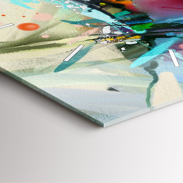 Ceas pătrat de perete din sticlă Rânduri de condimente