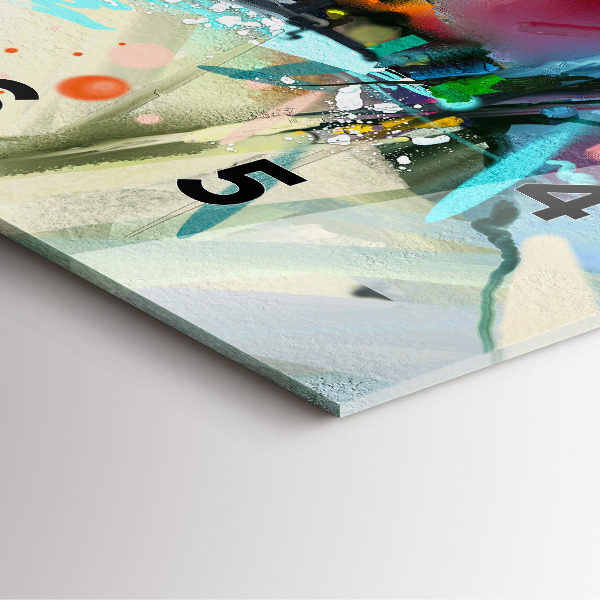 Ceas pătrat de perete din sticlă Rânduri de condimente