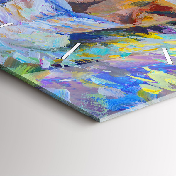 Ceas pătrat de perete din sticlă Balerina pictată