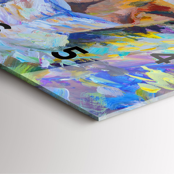 Ceas pătrat de perete din sticlă Balerina pictată