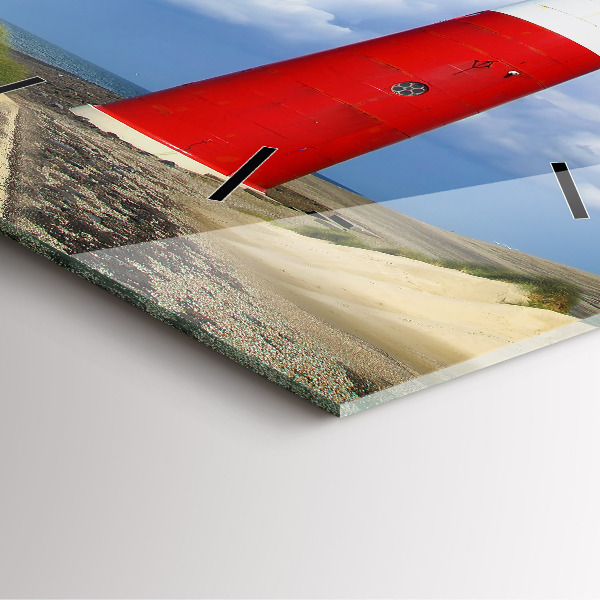 Ceas pătrat de perete din sticlă Far