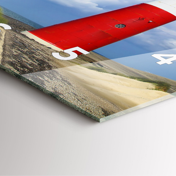 Ceas pătrat de perete din sticlă Far