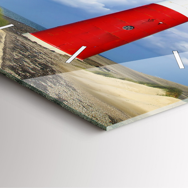 Ceas pătrat de perete din sticlă Far