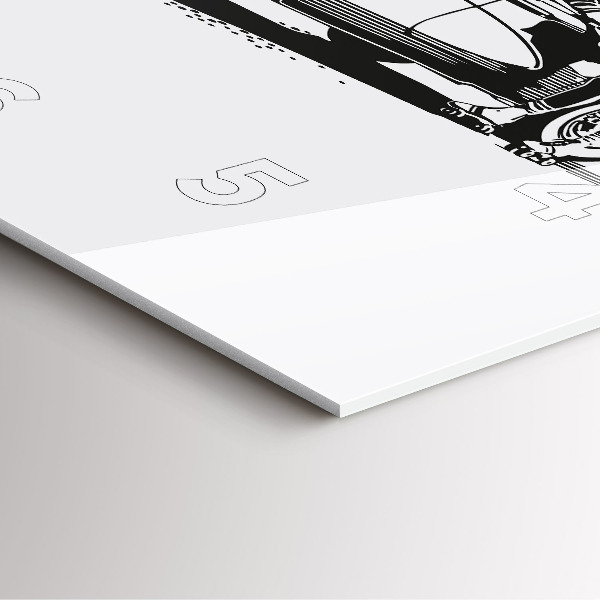 Ceas pătrat de perete din sticlă Ilustrație retro