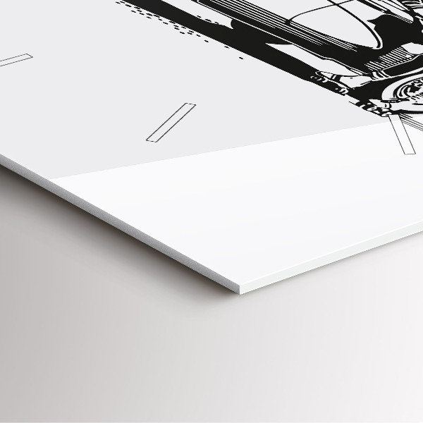 Ceas pătrat de perete din sticlă Ilustrație retro