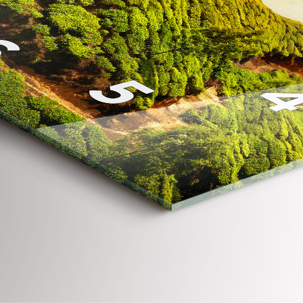 Ceas pătrat de perete din sticlă Dealul de ceai