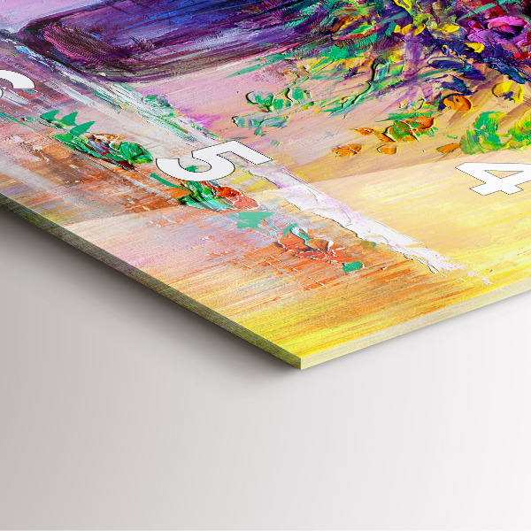 Ceas pătrat de perete din sticlă Flori într-o vază