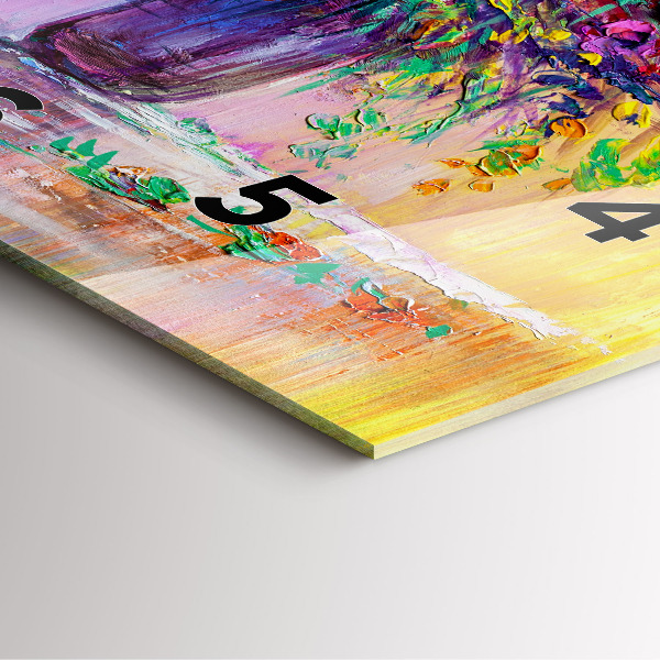 Ceas pătrat de perete din sticlă Flori într-o vază