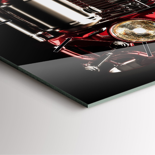 Ceas pătrat de perete din sticlă Veche mașină de epocă