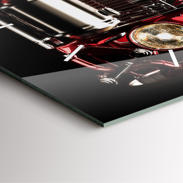 Ceas pătrat de perete din sticlă Veche mașină de epocă