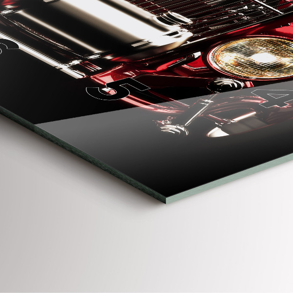 Ceas pătrat de perete din sticlă Veche mașină de epocă