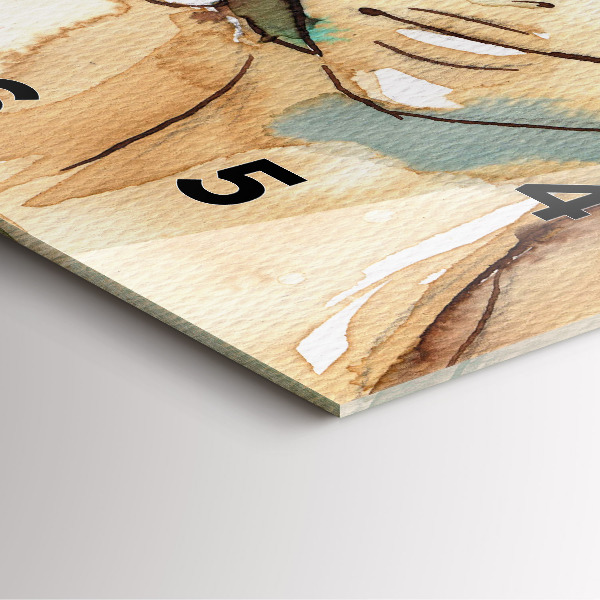 Ceas pătrat de perete din sticlă Femeie abstractă