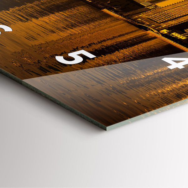 Ceas pătrat de perete din sticlă Râul Zhujiang