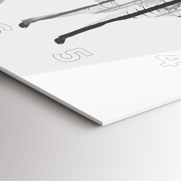 Ceas pătrat de perete din sticlă Siluetă a unui cerb de pădure