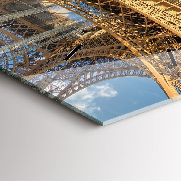 Ceas pătrat de perete din sticlă Turnul Eiffel din Franța