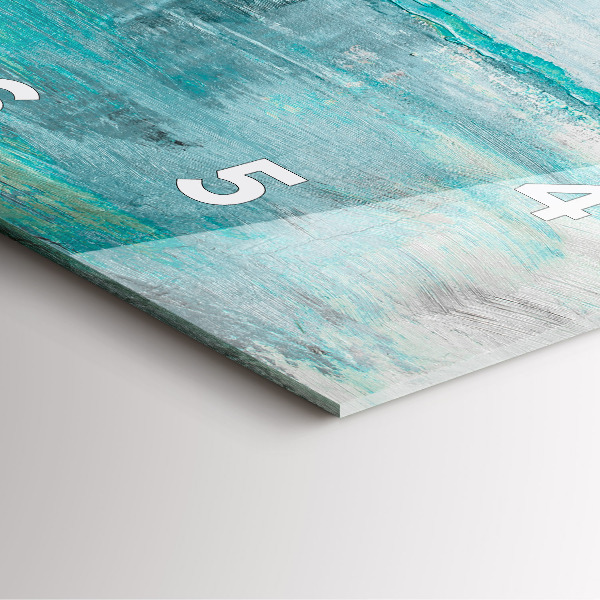 Ceas pătrat de perete din sticlă Abstracția texturii uleiului