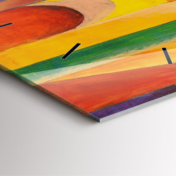 Ceas pătrat de perete din sticlă Artă Decorație Abstracție