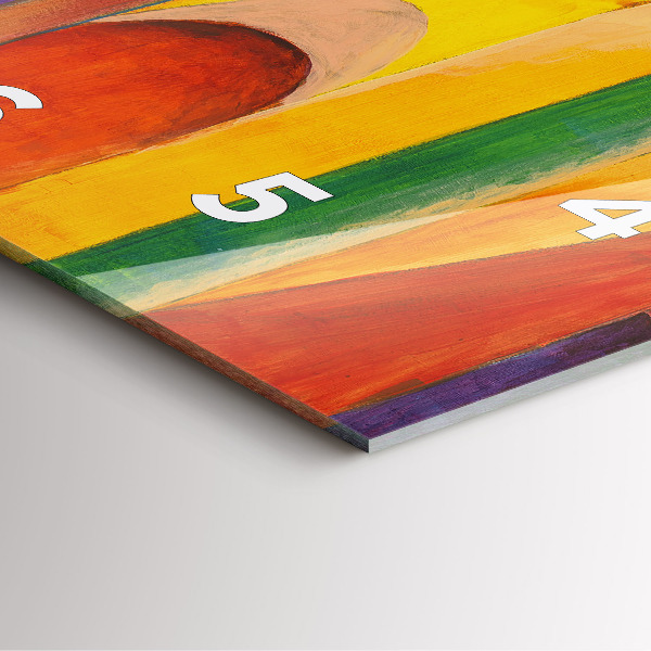 Ceas pătrat de perete din sticlă Artă Decorație Abstracție