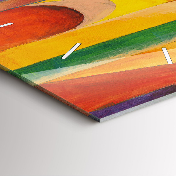 Ceas pătrat de perete din sticlă Artă Decorație Abstracție