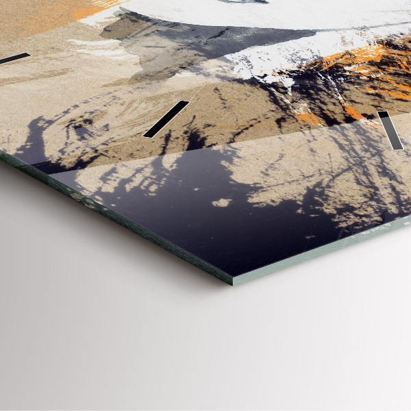 Ceas pătrat de perete din sticlă Portret de femeie abstract