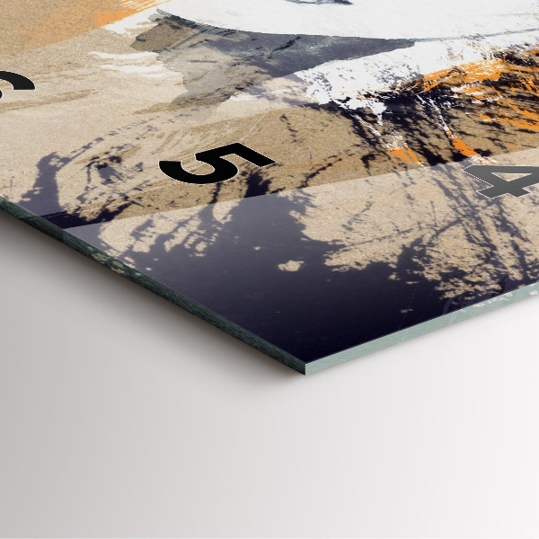 Ceas pătrat de perete din sticlă Portret de femeie abstract