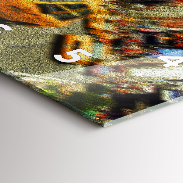 Ceas pătrat de perete din sticlă Taxiuri din New York