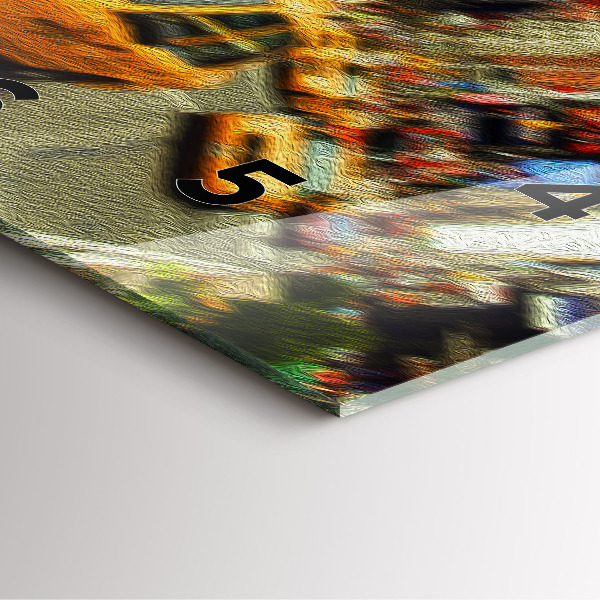 Ceas pătrat de perete din sticlă Taxiuri din New York