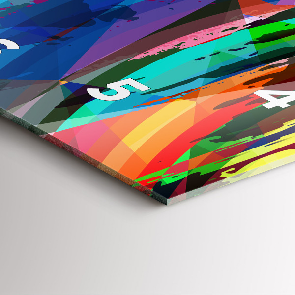 Ceas pătrat de perete din sticlă Fundal abstract