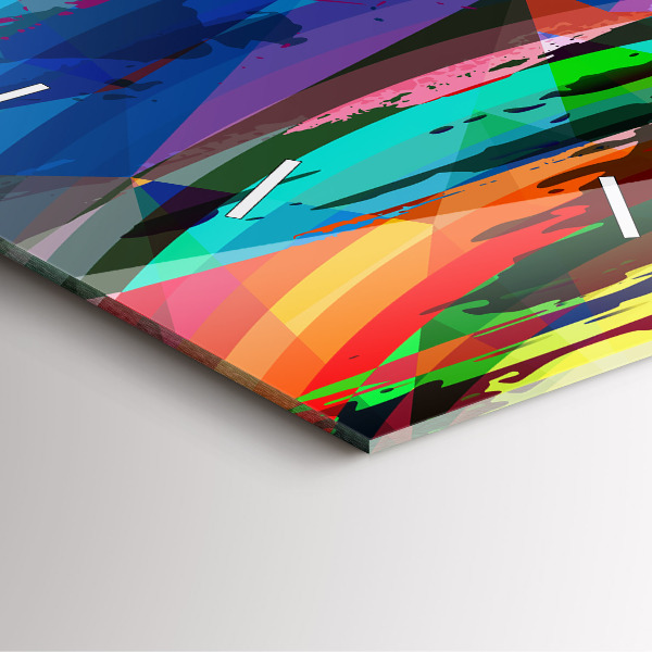 Ceas pătrat de perete din sticlă Fundal abstract