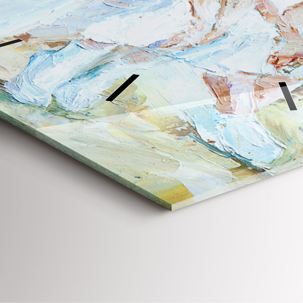 Ceas pătrat de perete din sticlă Tinere balerine