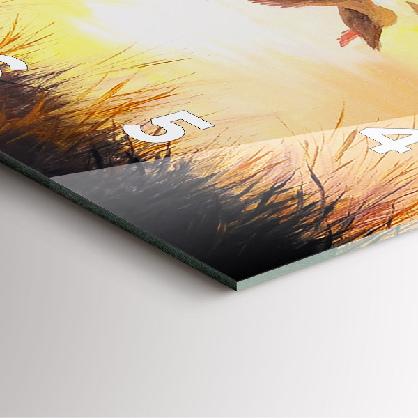 Ceas pătrat de perete din sticlă Macarale la apus