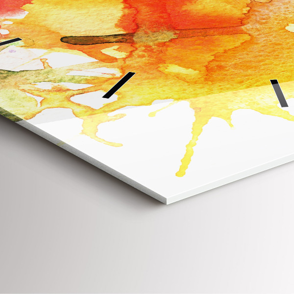 Ceas pătrat de perete din sticlă Portretul colorat al unei femei