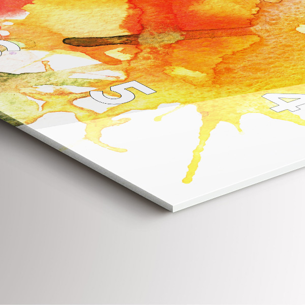 Ceas pătrat de perete din sticlă Portretul colorat al unei femei