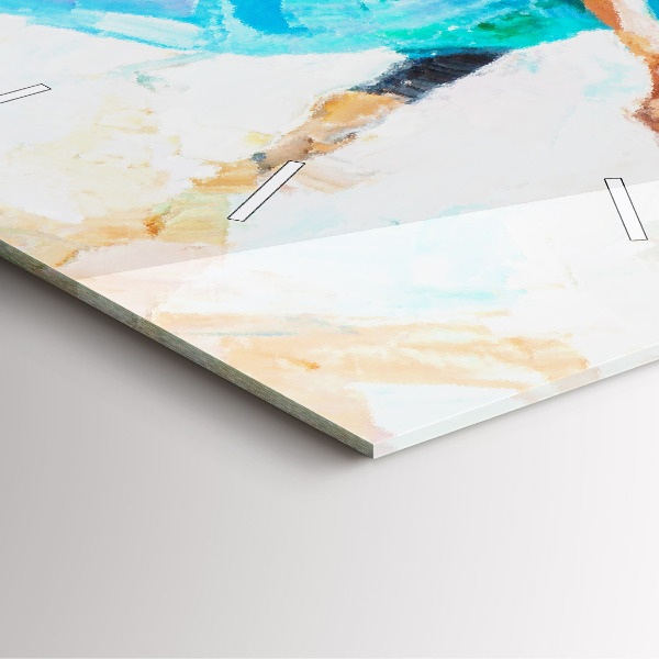 Ceas pătrat de perete din sticlă Pregătirea balerinei