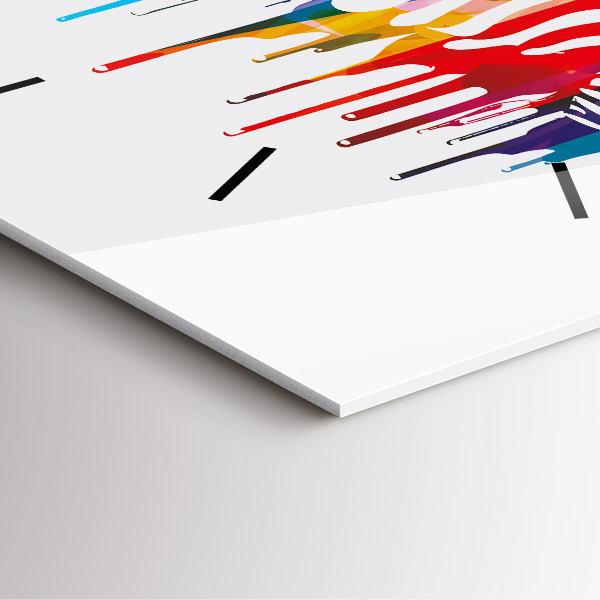 Ceas pătrat de perete din sticlă Zebră colorată