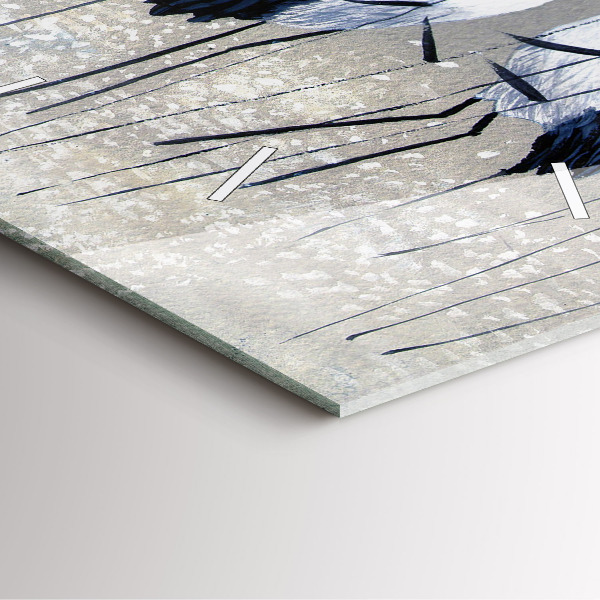 Ceas pătrat de perete din sticlă Macarale în stuf