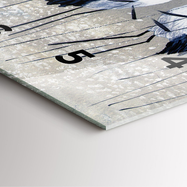 Ceas pătrat de perete din sticlă Macarale în stuf