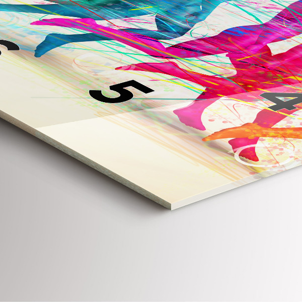 Ceas pătrat de perete din sticlă Oameni colorați