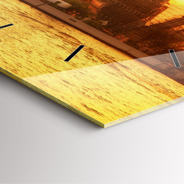 Ceas pătrat de perete din sticlă Wat arun Bangkok Thailanda