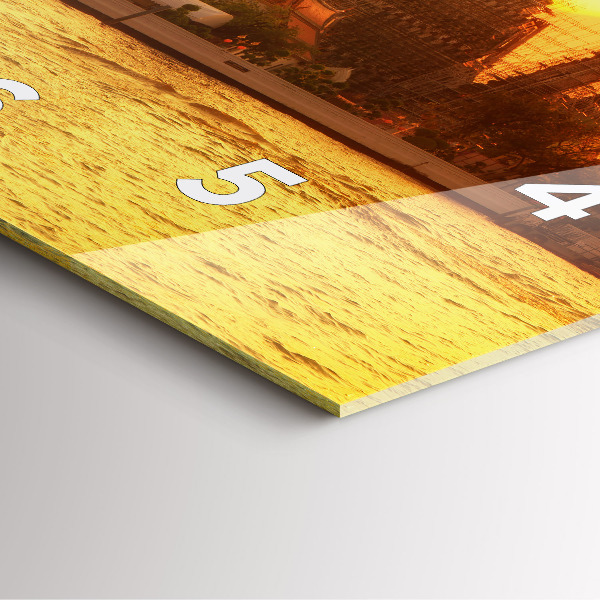 Ceas pătrat de perete din sticlă Wat arun Bangkok Thailanda