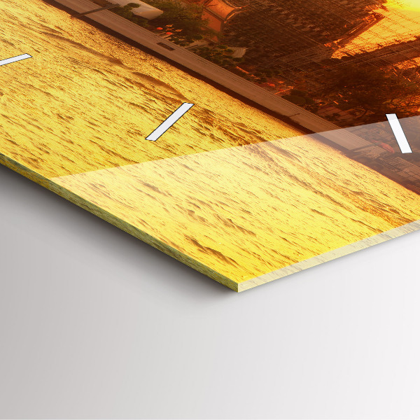 Ceas pătrat de perete din sticlă Wat arun Bangkok Thailanda