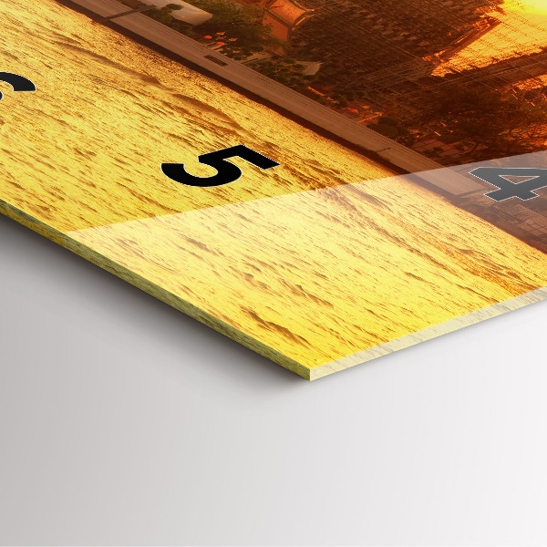 Ceas pătrat de perete din sticlă Wat arun Bangkok Thailanda