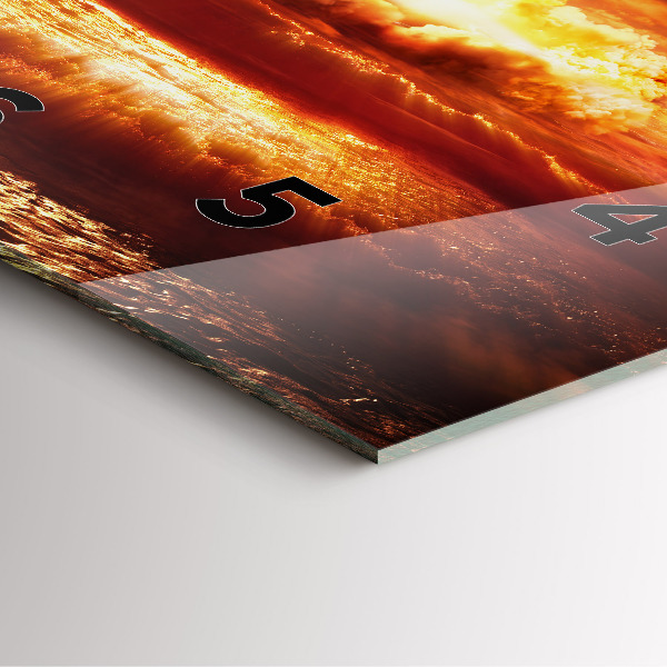 Ceas pătrat de perete din sticlă Explozia unei bombe atomice