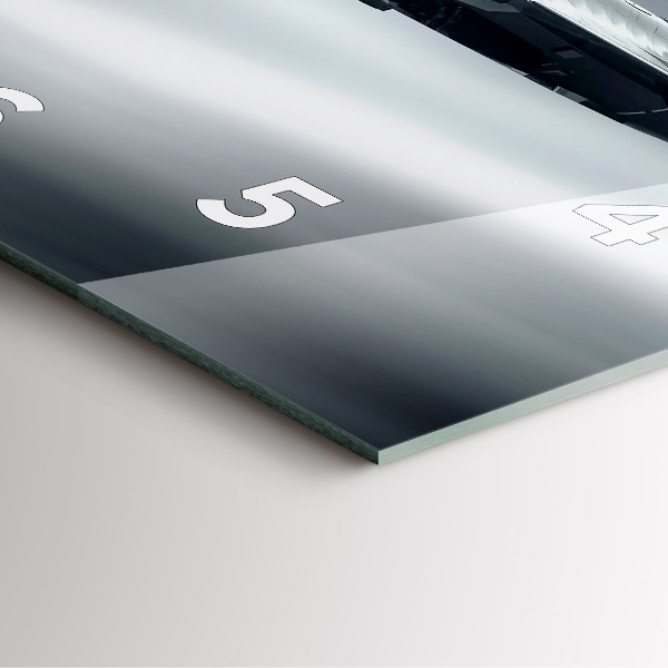 Ceas pătrat de perete din sticlă Avion militar în zbor