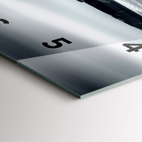 Ceas pătrat de perete din sticlă Avion militar în zbor