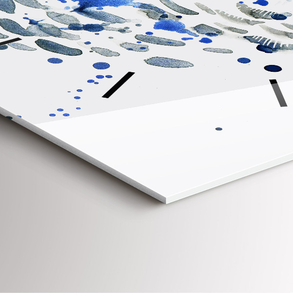 Ceas pătrat de perete din sticlă Aspect de bufniță