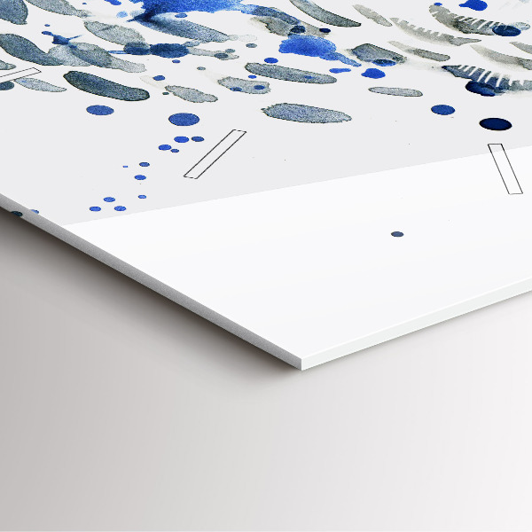 Ceas pătrat de perete din sticlă Aspect de bufniță