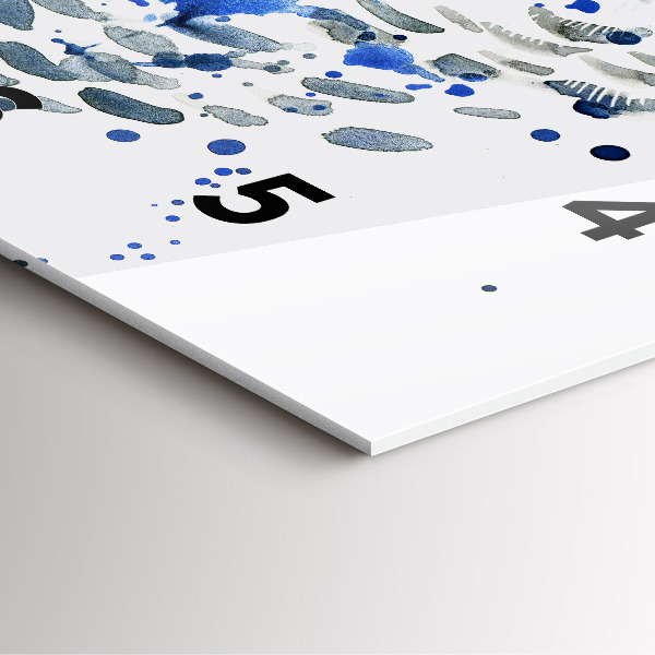 Ceas pătrat de perete din sticlă Aspect de bufniță